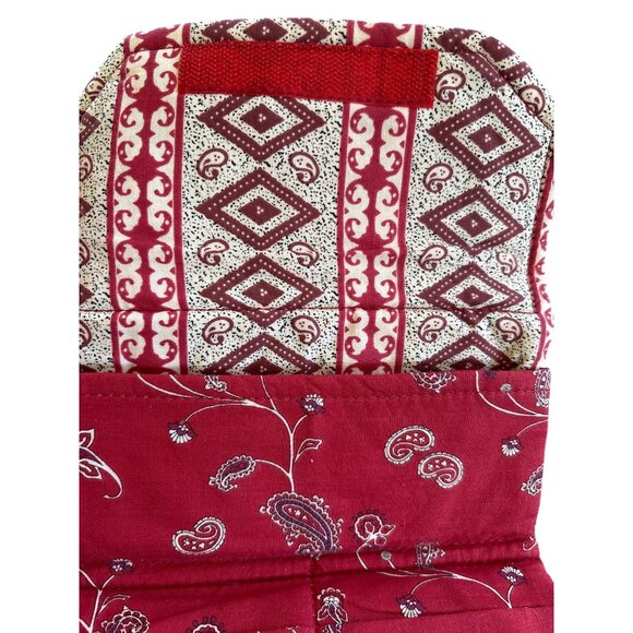 Vera Bradley Retired Vintage Checkbook Wallet Red‎ Creme Paisley - Picture 7 of 7